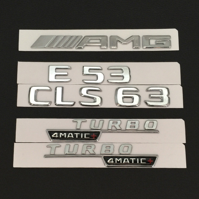 Benz Logo xe ô tô E53/E63/CLS63 AMG, đuôi sau, dán fender/turbo4matic