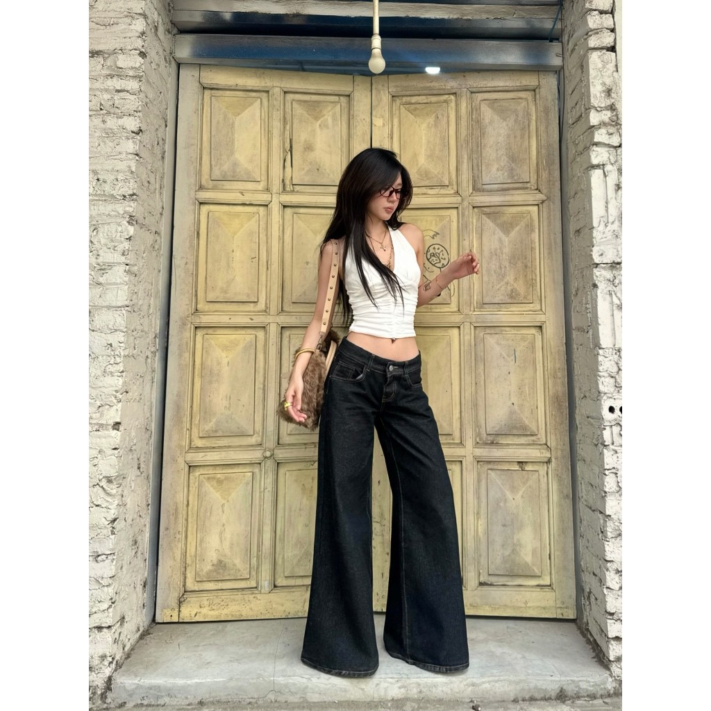 Quần Jeans TWENTI Đáy Ngắn Ống Suông Basic