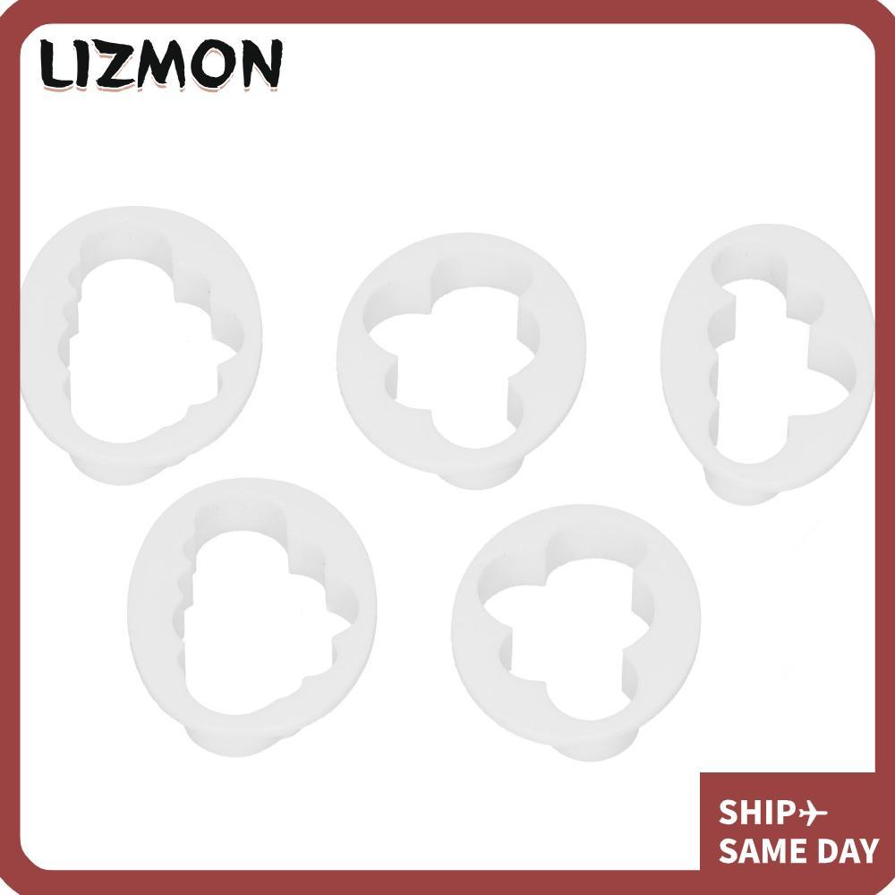 LIZMON 10 Chiếc Cloud Cookie Cutter, PP Cloud Shape Cookie Cutter Set, DIY Raised Cutter Walls Hình 