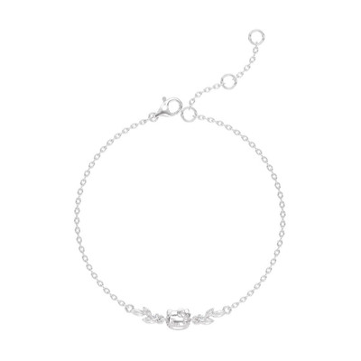 Lắc tay Bạc đính đá PNJ ❤️ HELLO KITTY It's Blooming Time XM00W000061