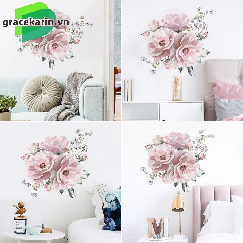 [GRCEKRIN-VN]Wall Sticker Room Sticker Wall Bedroom Decor Flower Home Living Room Mural