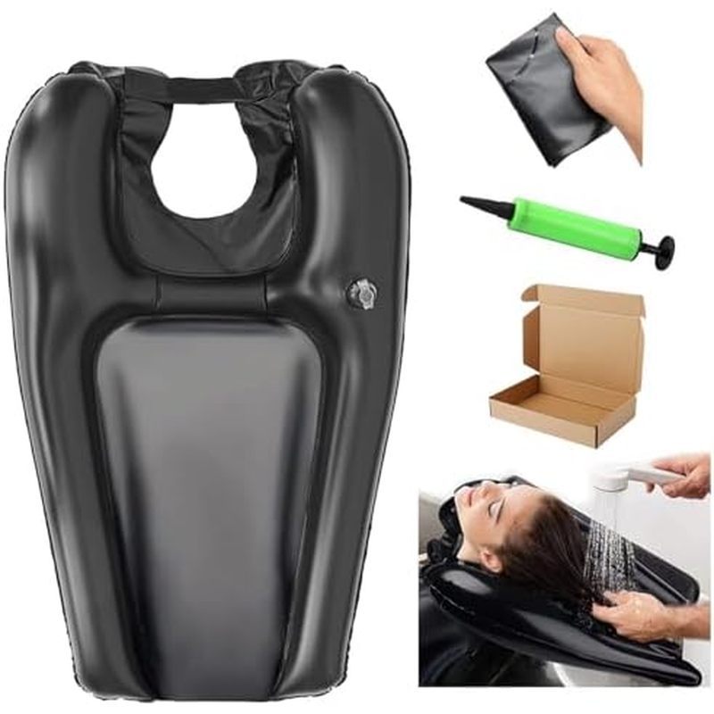 Portable Shampoo Bowl with Inflator,Hair Washing Station for Kids,Inflatable Hair Washing Basin for 