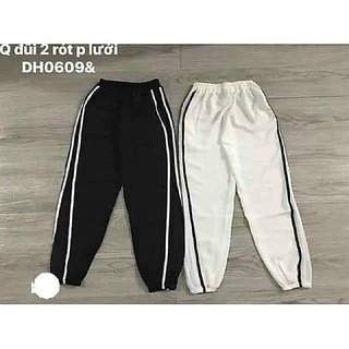 Quần đũi phối lưới, quần jogger nữ