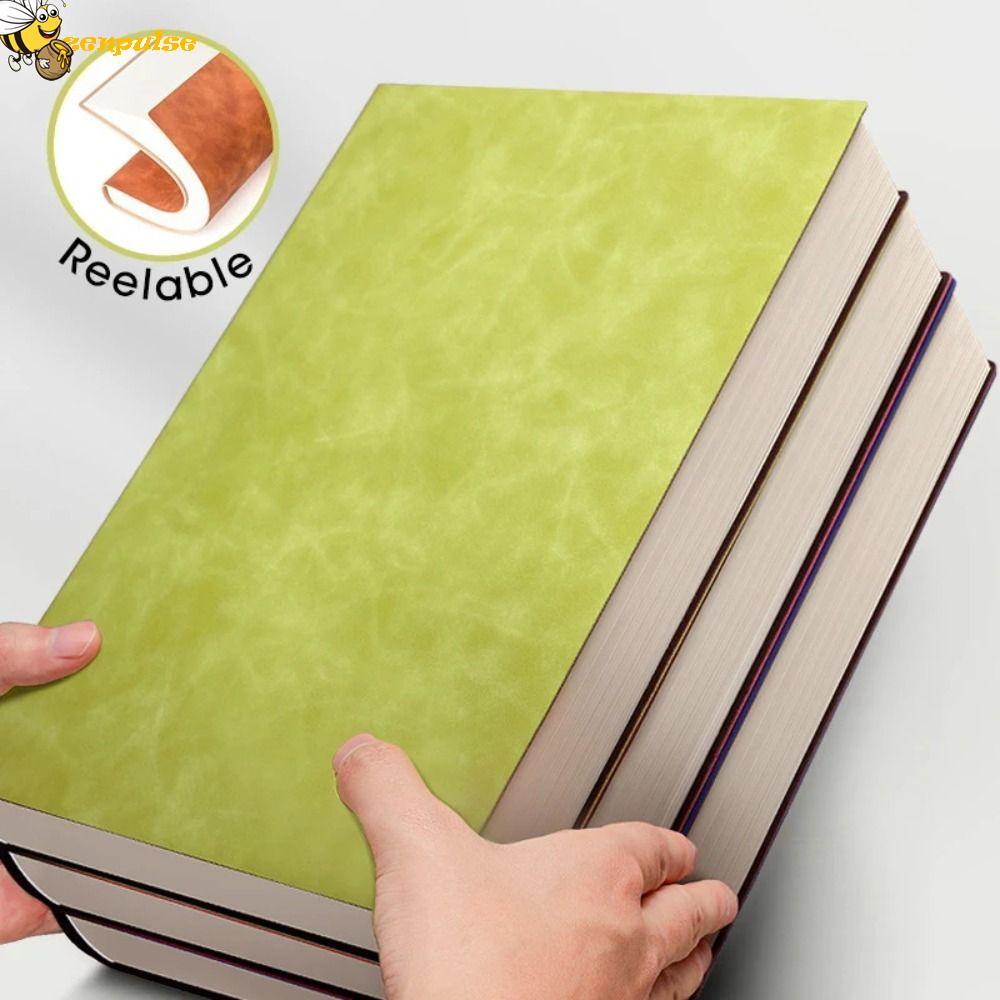 Sổ tay lớn ZENPULS, Dòng 200 trang / Sổ tay dày A4 trống, A4 Họp Notepad PU Cover Dòng ngang lớn A4 