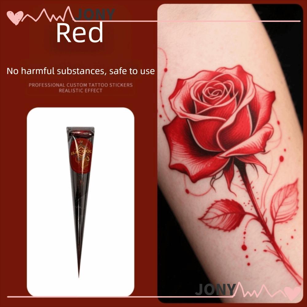 JONY Henna Paste Cone, Kem xăm Henna dễ sử dụng bán vĩnh viễn, Kem henna màu nâu đen Mehndi Kem henn