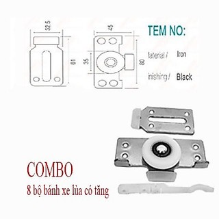 Combo 4 cặp ray 1.6m cửa lùa lùa tủ áo U.Đài Loan ( U trên và U dưới )
