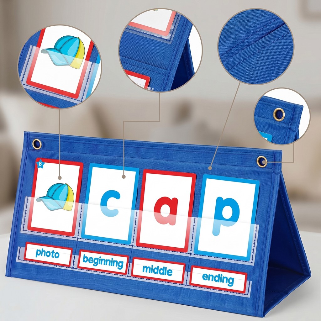 Word Building Desktop Pocket Chart Di động Word Building Board Trò chơi học tập Đồ chơi thực hành Lư