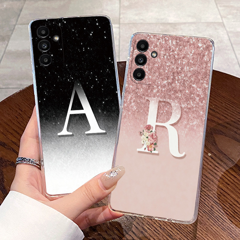 Ốp Điện Thoại Hoa Chữ Hợp Thời Trang Cho Motorola G37 / G47 Trong Suốt TPU Mềm Chống Trầy Xước Vỏ Đi