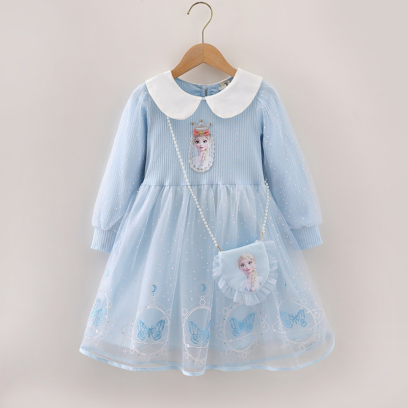 Aisha Đầm Công Chúa Bé Gái Mùa Thu Aisha Đầm Mới Frozen Đầm Trẻ Em Sinh Nhật