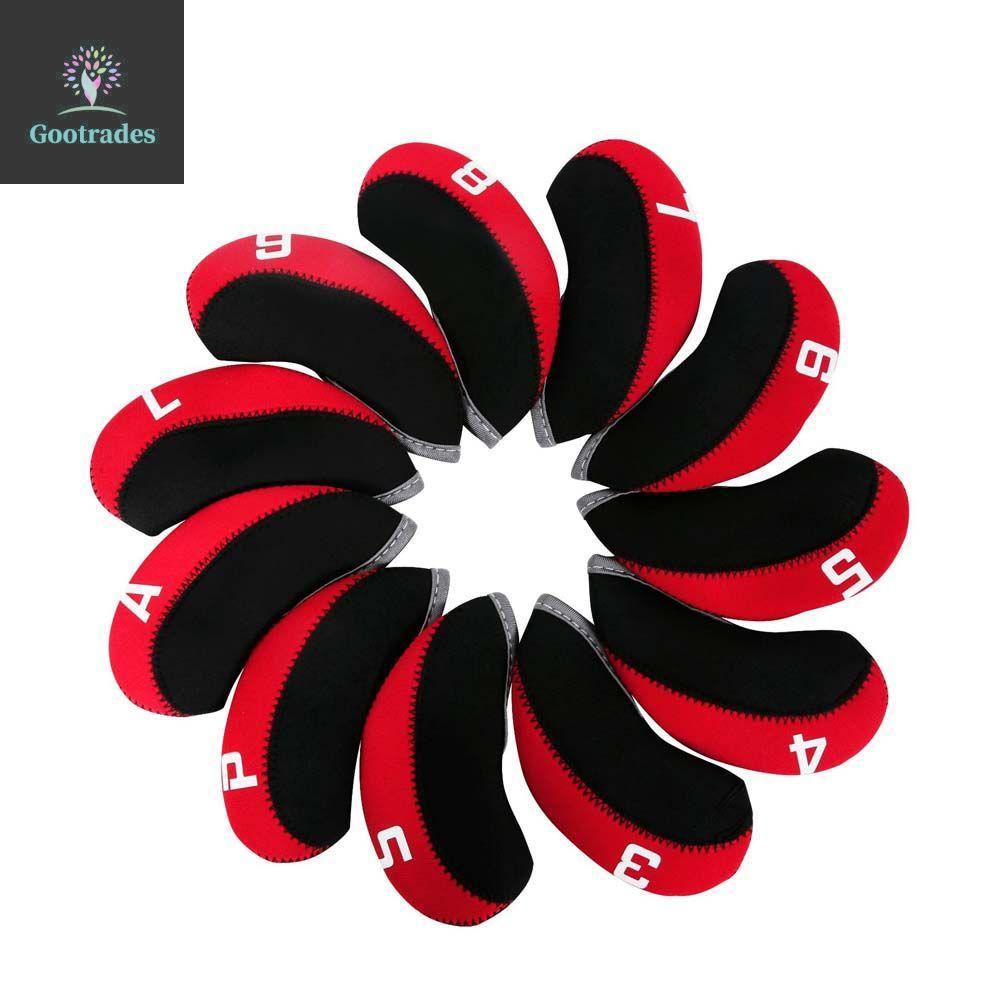 GOOTARDES Golf Iron Headcover Iron pole Cover Vỏ bảo vệ 4-9, P, S, A L Vỏ bảo vệ bền bỉ Sắt Wedge Pr
