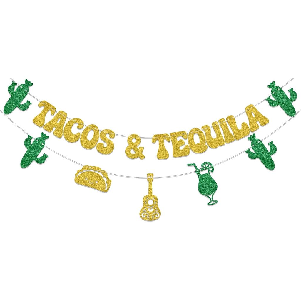 Biểu ngữ Tacos & Tequila, Dấu hiệu trang trí tiệc sinh nhật cho Tacos & Tequila Fiesta Đồ trang trí 