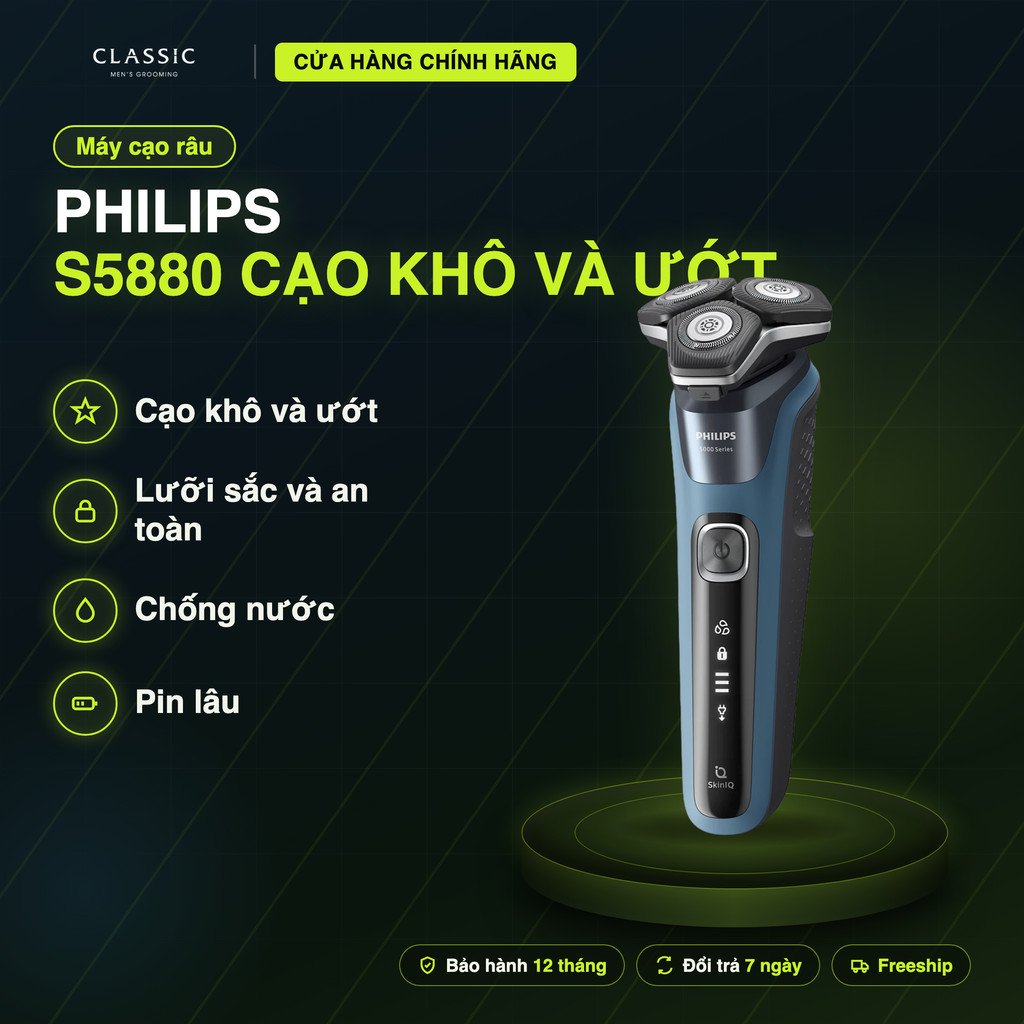 Máy cạo râu khô và ướt Philips S5880