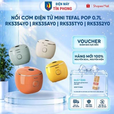 Nồi cơm điện tử Mini Tefal Pop 0.7L RK535 | RK5354Y0 | RK535AY0 | RK535TY0 | RK5352Y0-Bảo hành 2 năm