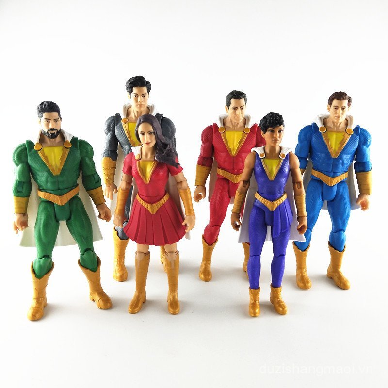 Bán chạy Mattel Mattel Mattel Số lượng lớn DC Siêu anh hùng Thunder Shazam 20cm Nhân vật hành động H