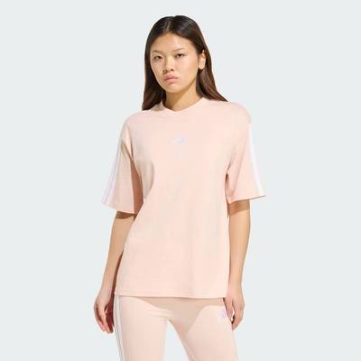 adidas Phong cách sống Áo Thun Boyfriend 3 Sọc Essentials Nữ Hồng KC5206