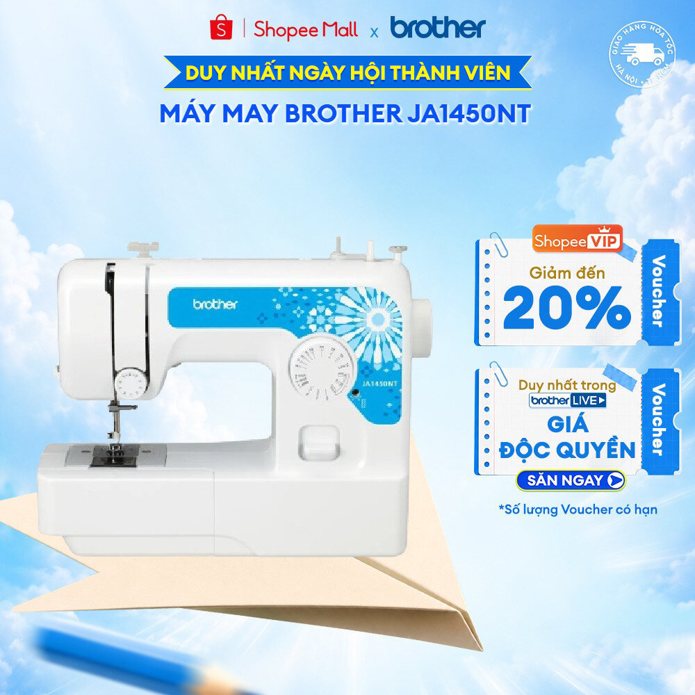 Máy may Brother JA1450NT - Máy may cơ với 14 kiểu mũi may và đèn LED