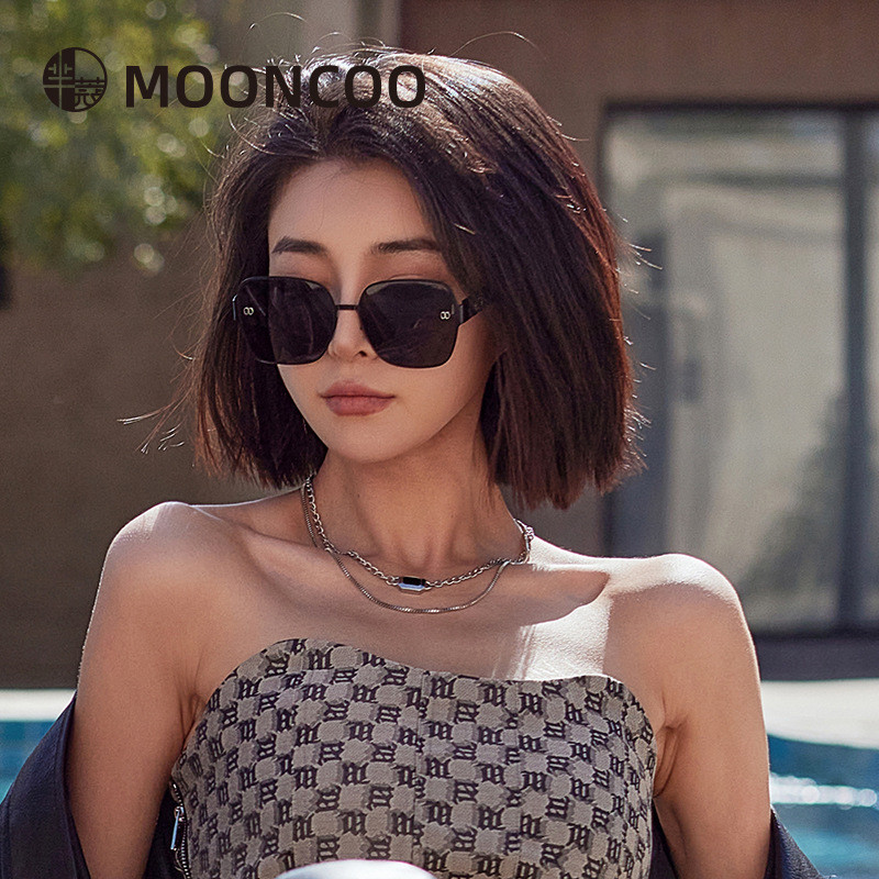 LPLO MOONCOO Women's Sunglasses2024New vintage hiking glasses, large-frame sunglasses for square and