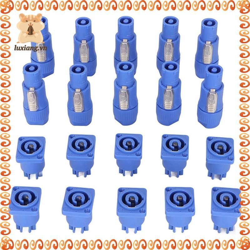 [luxiang.vn] Đầu nối nguồn AC 3 chấu đực/cái, jack input tín hiệu cho đèn moving beam sân khấu (đầu 
