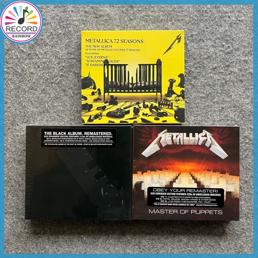 Metallica - 72 Seasons, Metallica, Master Of Puppets 3 Albums Set Original CD Album [Sellado] Brand 