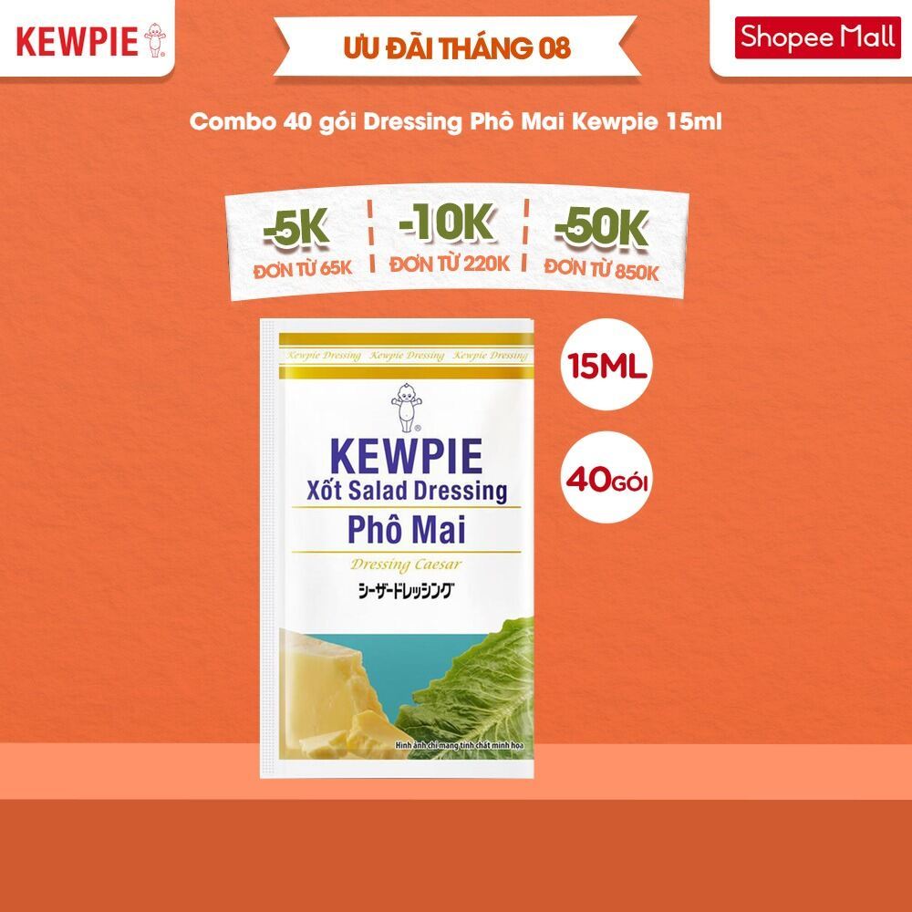 Combo 40 gói Dressing Phô Mai Kewpie 15ml
