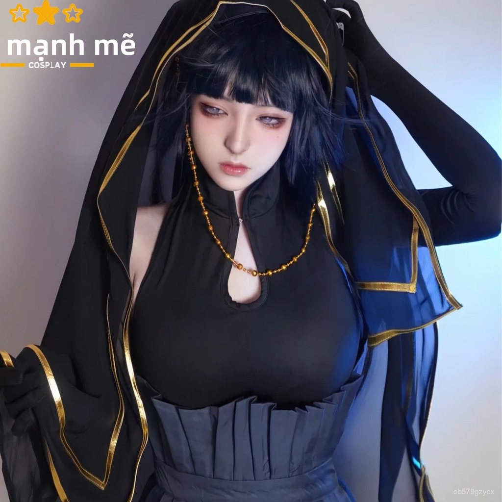 Bộ cosplay Hinata Hyuga Naruto váy cưới đen full set anime ấn tượng bán chạy