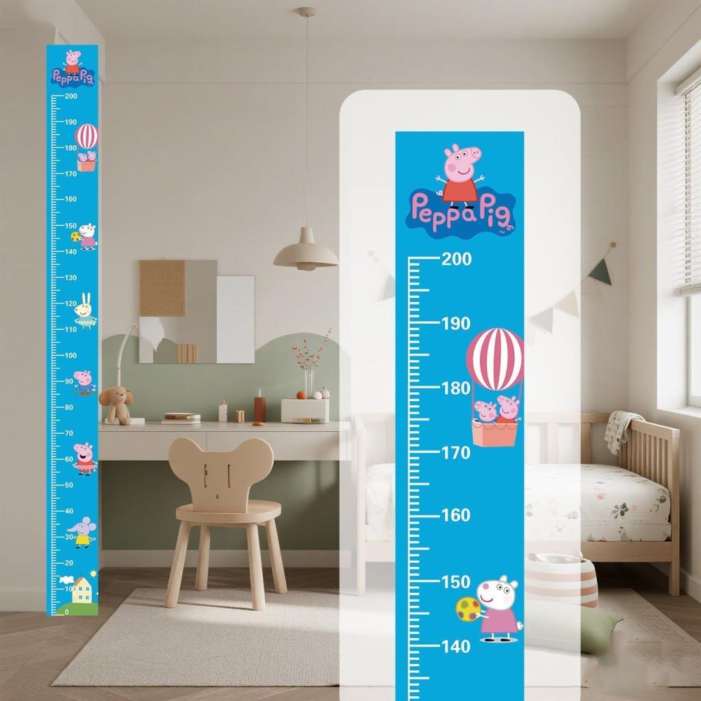 Paws Toàn Chiều Cao Dán Tường Không Khâu Piggy Paws Hoạt Hình Trẻ Em Trang Trí Đo Tường