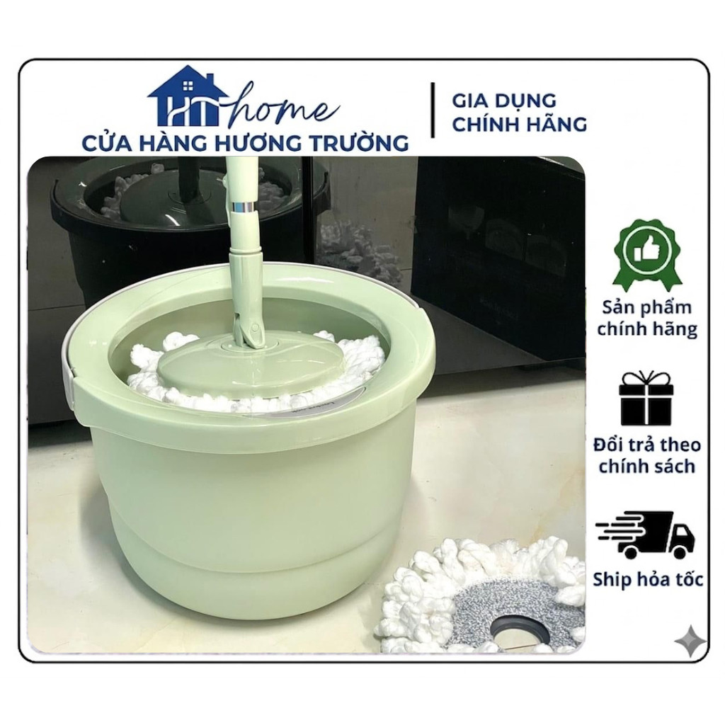Bộ Cây Lau Nhà Xoay Tay LocknLock ETM498MIT - Hàng Chính Hãng