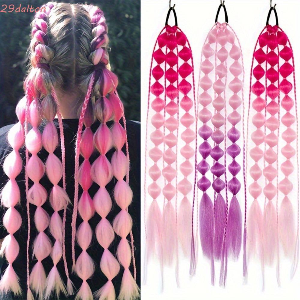 DALTON Bubble Jumbo Braid, Lantern Braid Ponytail Extension Twist Braid Bulk, Hairpiece Handmade bện