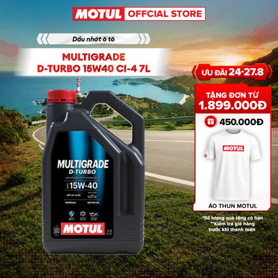 Dầu nhớt xe ô tô MOTUL MULTIGRADE D-TURBO 15W40 CI-4 7L VN
