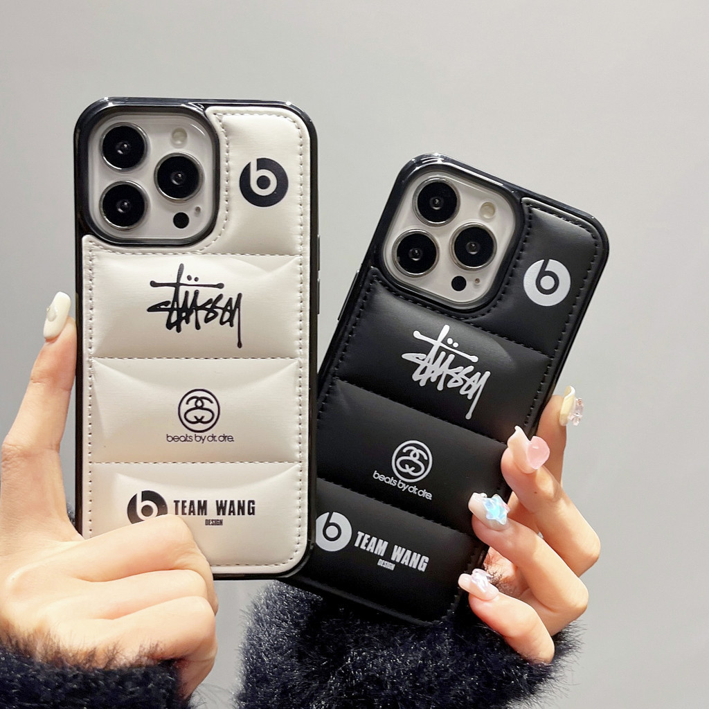 Stussy Magic Sound Label Down Jacket Vỏ Điện Thoại Silicon Thích Hợp Cho IPhone 15promax 14 14Pro 14