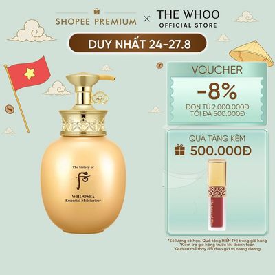 [THE WHOO OFFICIAL] Sữa dưỡng thể Đông y mềm mượt da ngăn lão hóa The history of Whoo WhooSpa Moisturizer 220ml