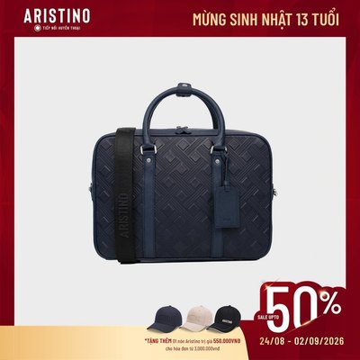 Cặp Tài Liệu Da Nam Aristino cảm hứng từ nghệ thuật đan tre thủ công cùng nét đan lát ABC0230Z2