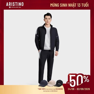 Bộ Đồ Gió Nam Aristino phom dáng regular fit, không ôm sát cơ thể tạo cảm giác thoải mái cho quý ông - AJS003BS0
