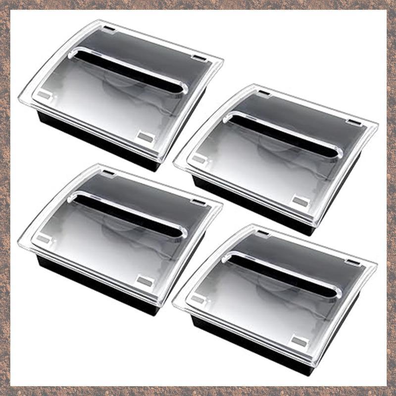 -Up Notes Dispenser Black Base Clear Top Sticky Notes Holder