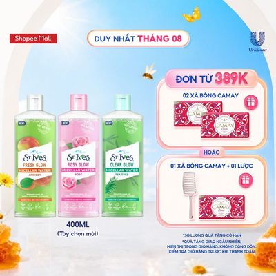 Nước tẩy trang St.ives Micellar Water 400ml (Tùy chọn)