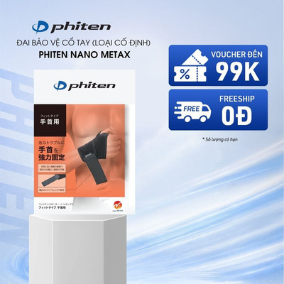 Đai Bảo Vệ Cổ Tay Loại Cố Định Phiten Nano Metax Wrist Supporter Fit Type
