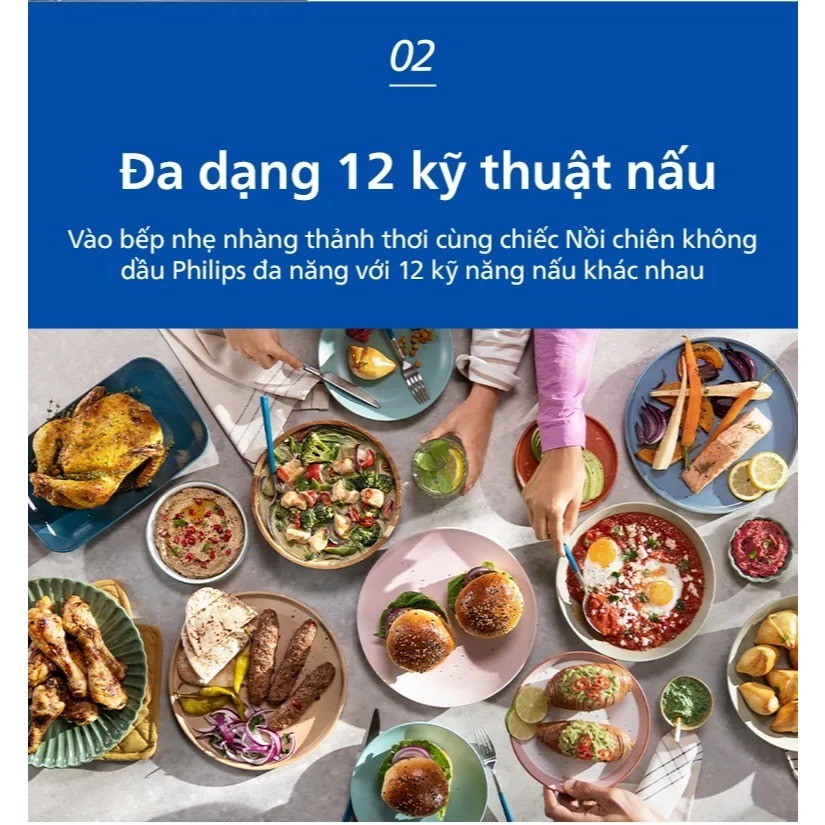 ☀ Nồi chiên không dầu Philips NA120/00 - 1500W - 4.2L - RapidAir - Đen