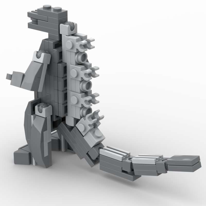 0130moc Khối Xây Dựng Mini Godzilla Cơ Nhỏ Godzilla Mecha Robot Lắp Ráp Hạt Đồ Chơi Giáo Dục