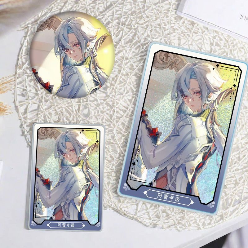 Genshin Impact / Arlecchino / Genshin Arlecchino Long Lanh Thẻ Gạch Huy Hiệu Hàng Hóa Acrylic Thẻ Gạ