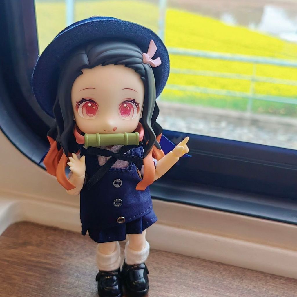 Mô hình búp bê Nezuko Ob11 full set 12cm khớp cử động được, nhân vật anime phù hợp làm quà tặng sinh