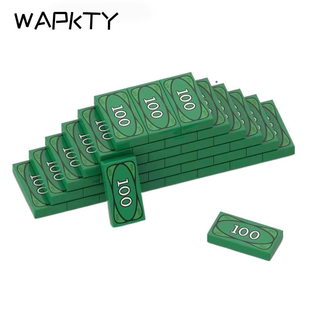 WAPKTY 20 Chiếc Khối Xây Dựng Đồ Chơi, Xanh Đô La USD Nhỏ Khối Viên Phụ Kiện, Ngộ nghĩnh Triệu Phú T