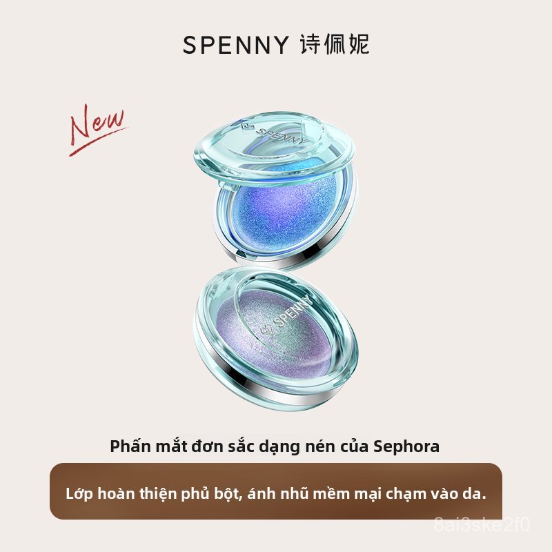 Phấn mắt đơn SPENNY nướng ánh nhũ xanh dương highlight mắt, lấp lánh bền màu bán chạy