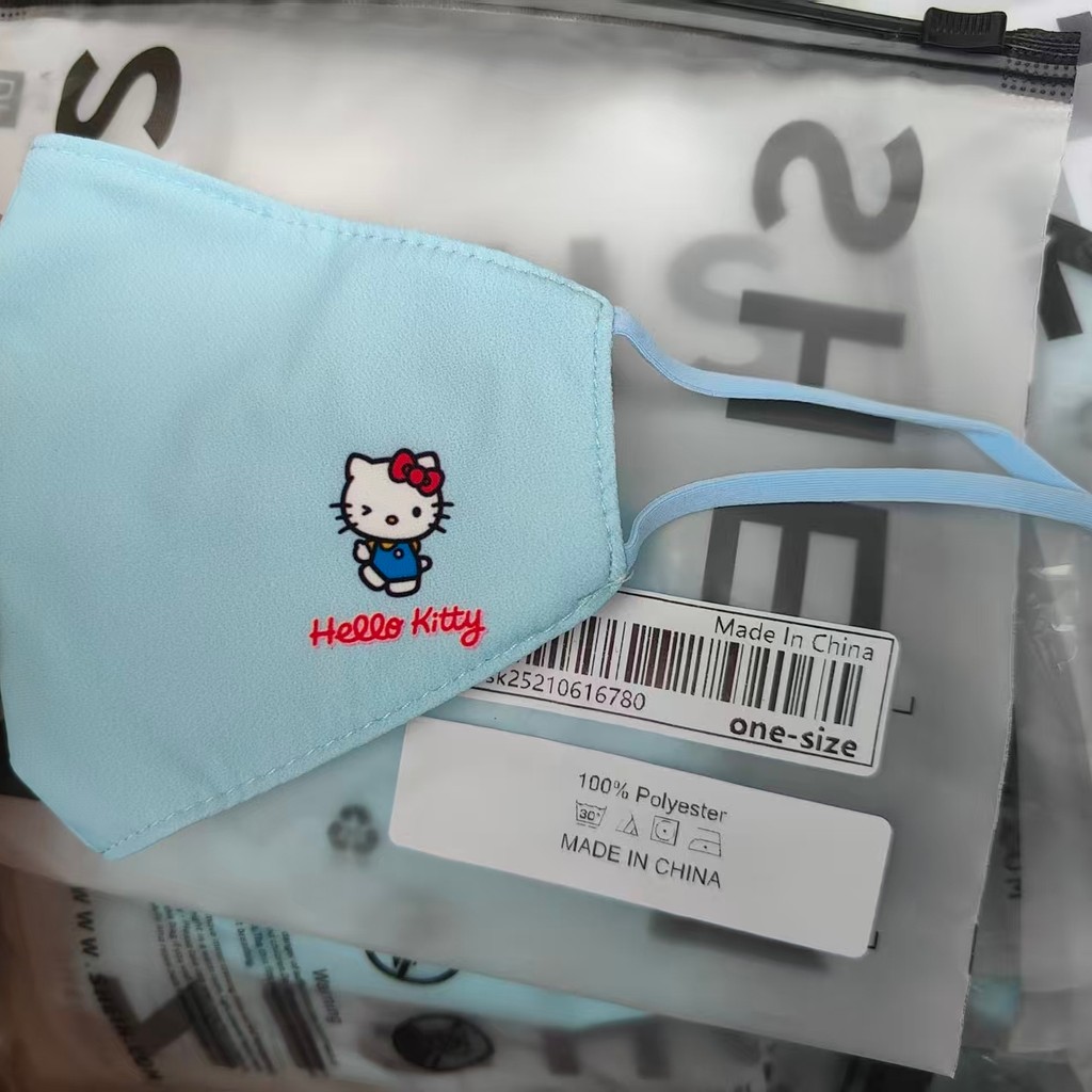 SHEIN SHEIN Đồng Thương Hiệu HELLO KITTY Mặt nạ vải trẻ em KT Mặt nạ vải trẻ em Thu Đông Mặt nạ ấm c