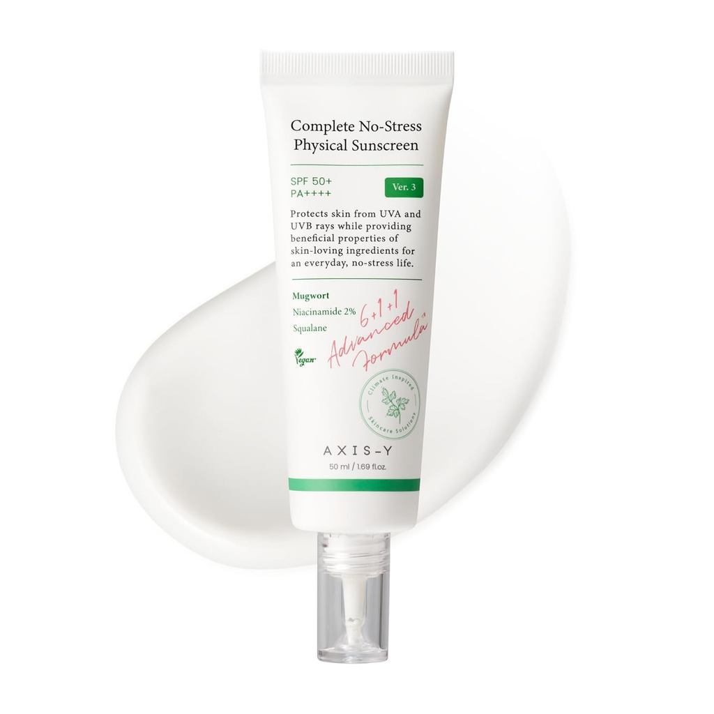 Kem chống nắng vật lý không căng thẳng AXIS-Y Complete V3 - Kem dưỡng ẩm chống nắng mặt khoáng SPF 5