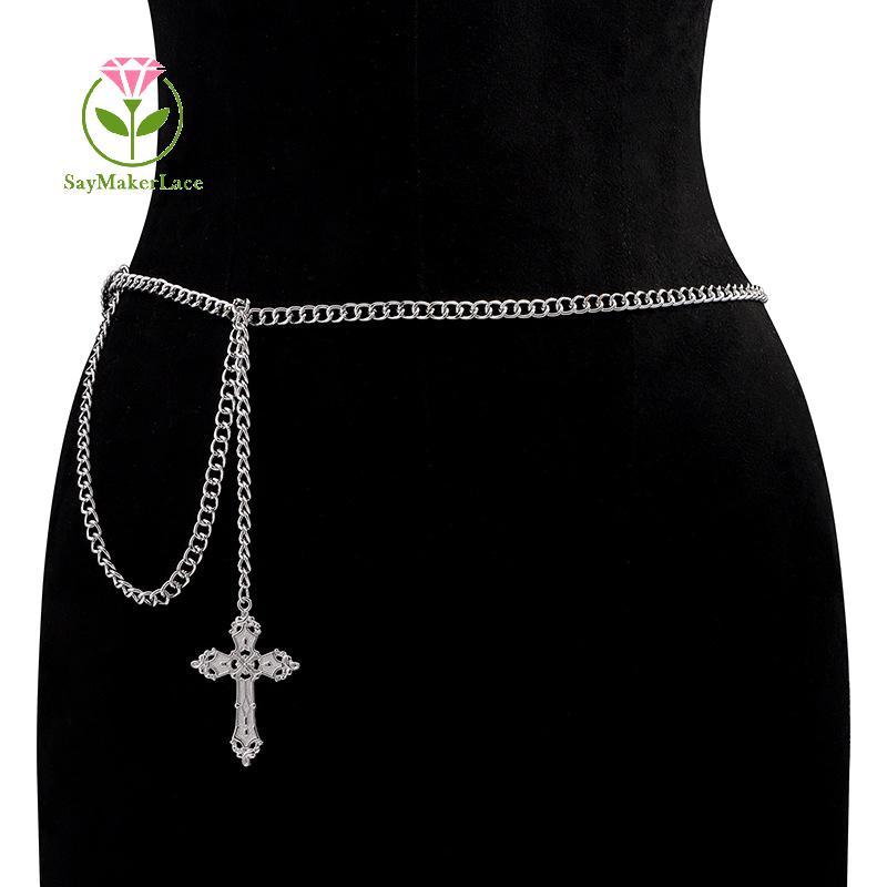 [SayMakerLace] Punk Gothic Cross Eo Dây Xích JK Phụ Kiện Váy Dây Xích Quần Dây Xích Dành Cho Nữ Bé G