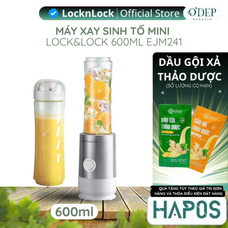 Máy xay sinh tố mini màu trắng Chính hãng LocknLock EJM241 - HAPOS LHL