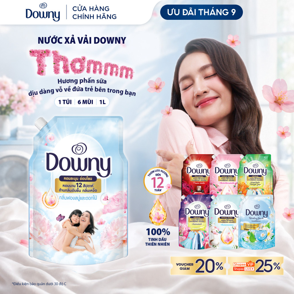 Nước Xả Vải Downy Nhiều Mùi Hương 1L