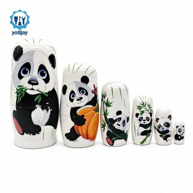 Bộ Búp Bê Làm Tổ Bằng Gỗ Sơn Xếp Chồng Búp Bê Làm Tổ Nga Búp Bê Babushka Truyền Thống Handmade Cho T