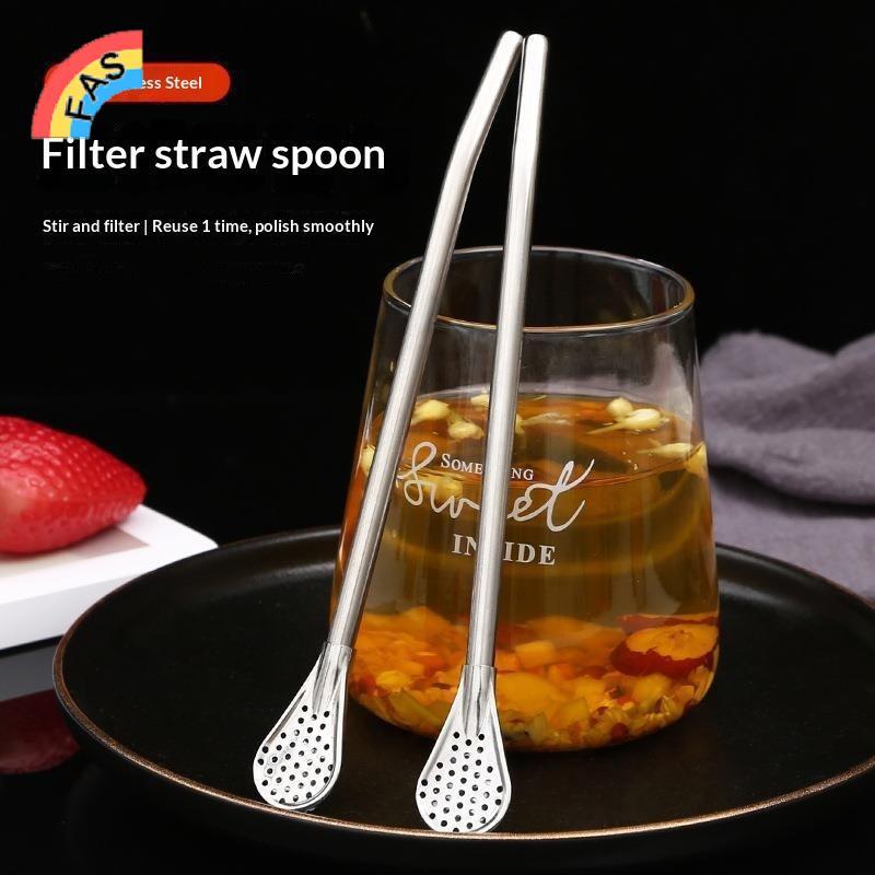 [FAS] Ống hút Yerba Mate bằng thép không gỉ có thể tái sử dụng Đầu an toàn cấp thực phẩm cho trà lá 