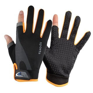  Găng Tay Chống Nắng Nam Ice Silk Mùa Hè UPF50+ Cảm Ứng Điện Thoại Full Finger & Hở Ngón Đi Xe Máy,Thể Thao Ngoài Trời 